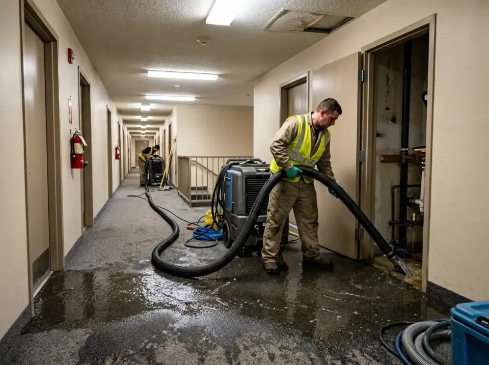 multi-unit-apartment-hallway-f-005 — frequently asked questions, Emergency Burst Pipe Water Extraction & Removal in Fort Ril…